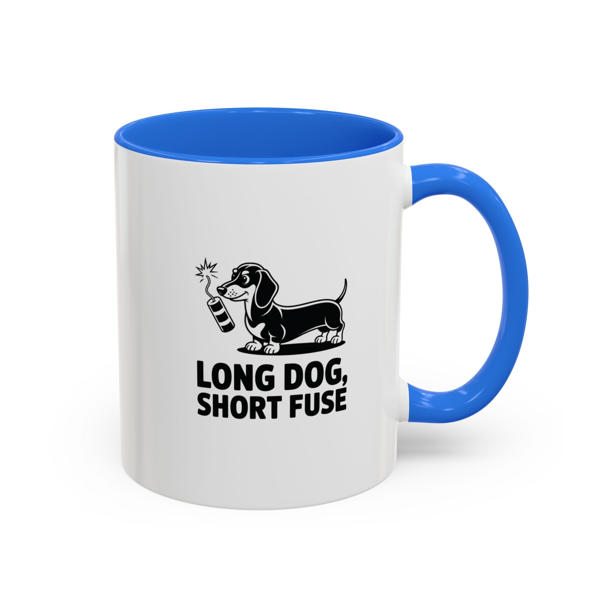 Long Dog Short Fuse — Funny Dachshund Coffee Mug | Doxie League