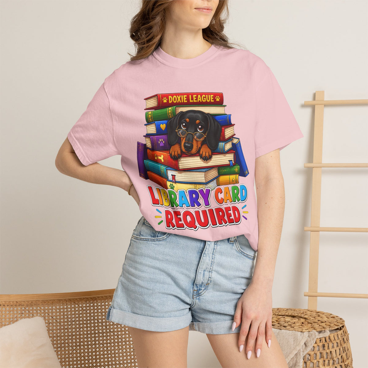 Library Card Required Dachshund Shirt — The Educational Series