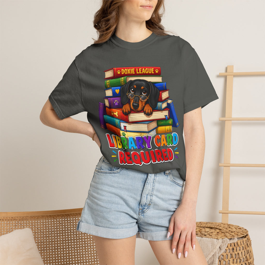 Library Card Required Dachshund Shirt — The Educational Series