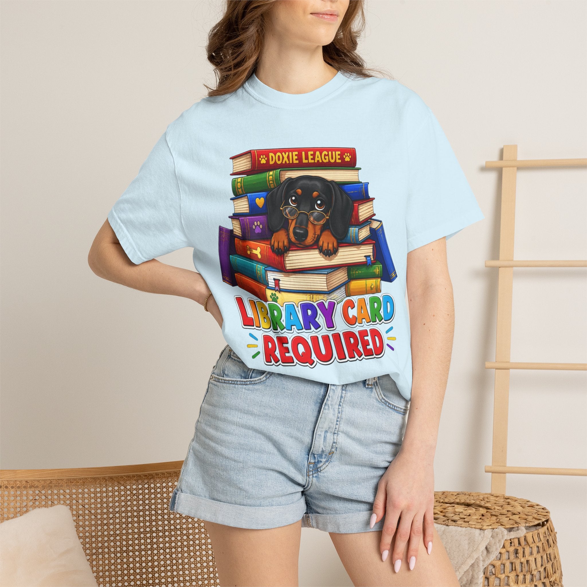 Library Card Required Dachshund Shirt — The Educational Series