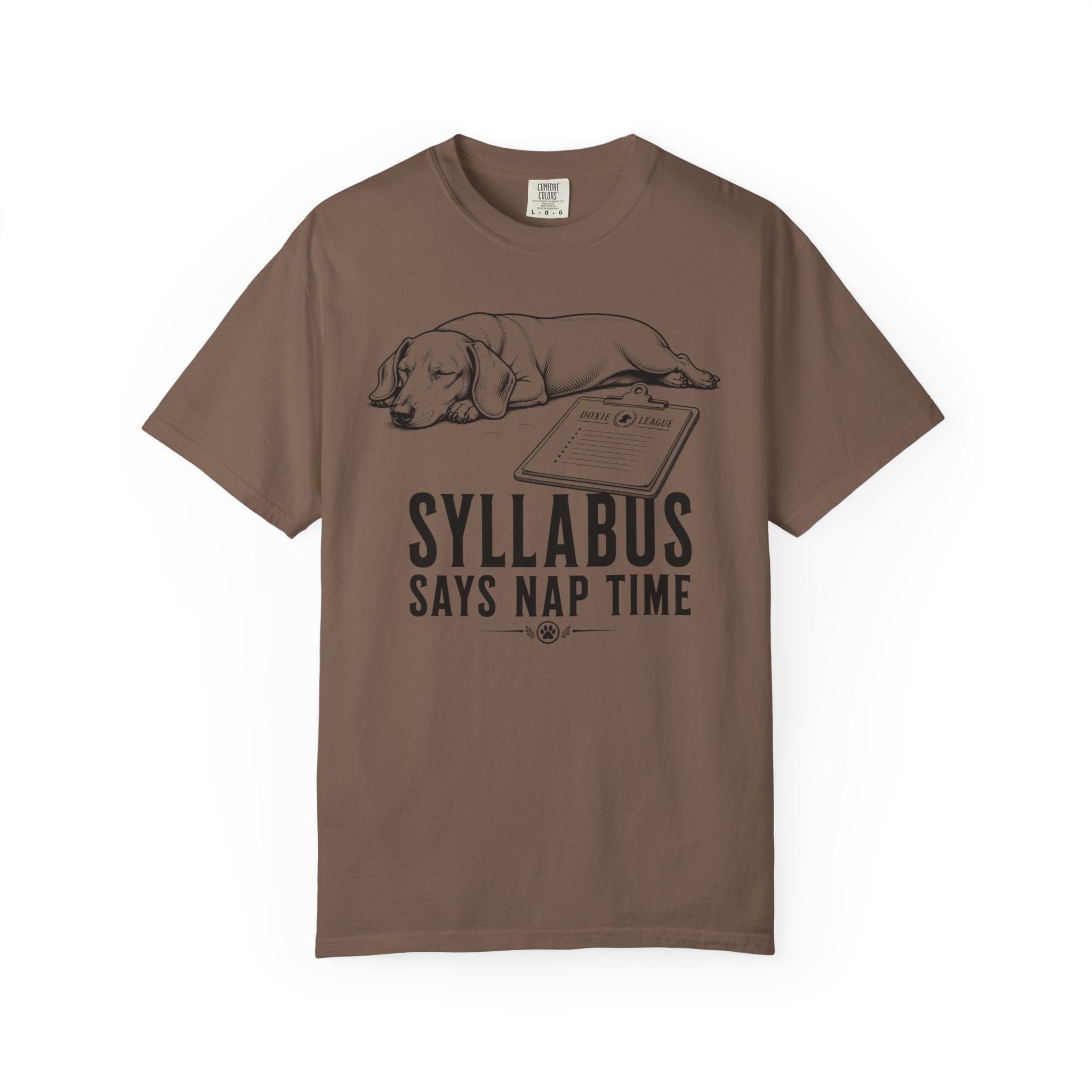 Syllabus Says Nap Time Dachshund Shirt — The Educational Series