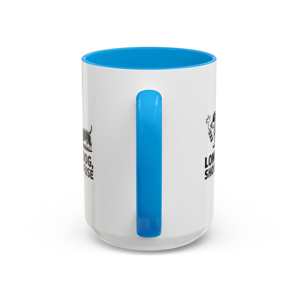 Long Dog Short Fuse — Funny Dachshund Coffee Mug | Doxie League
