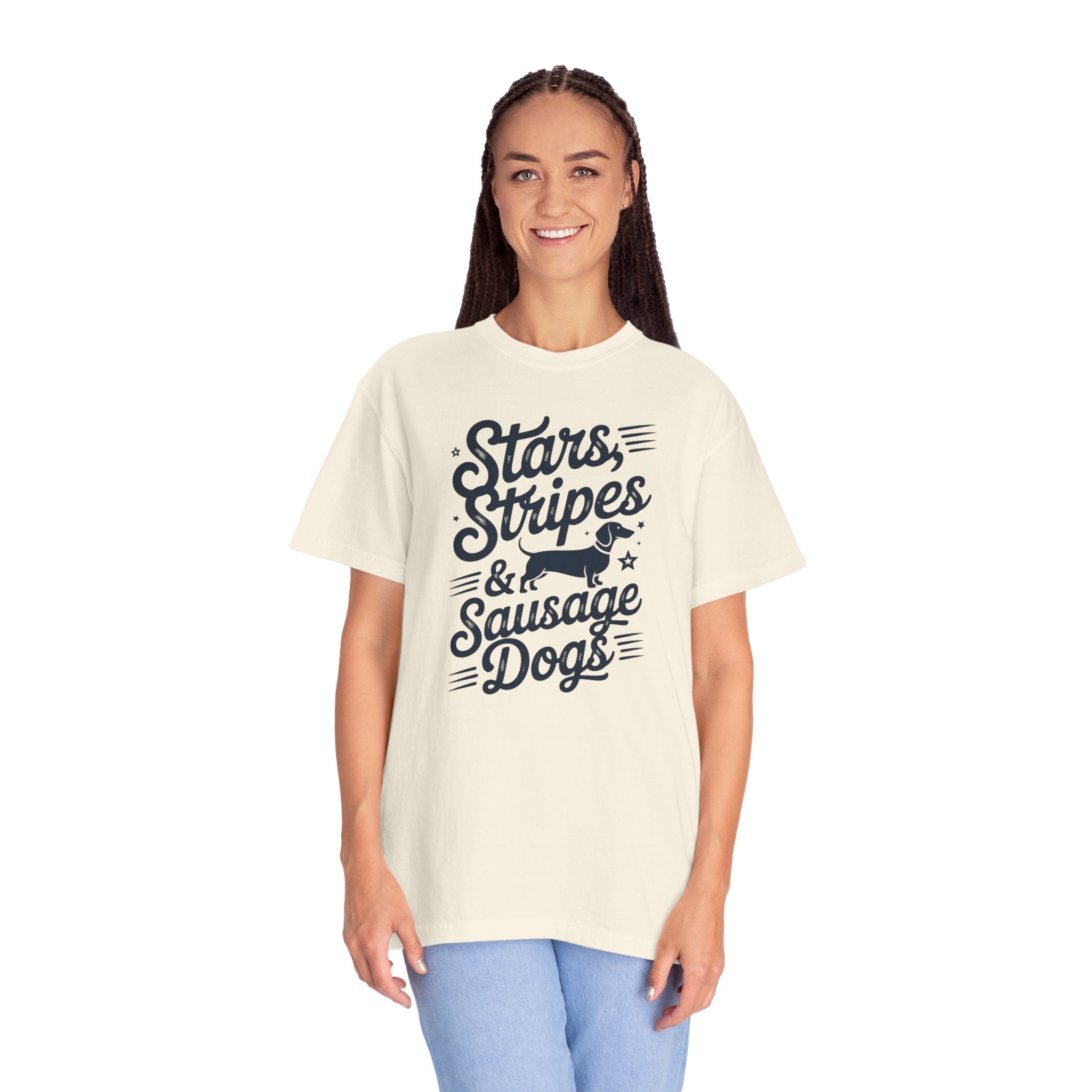Stars Stripes & Sausages - Doxie League Tee