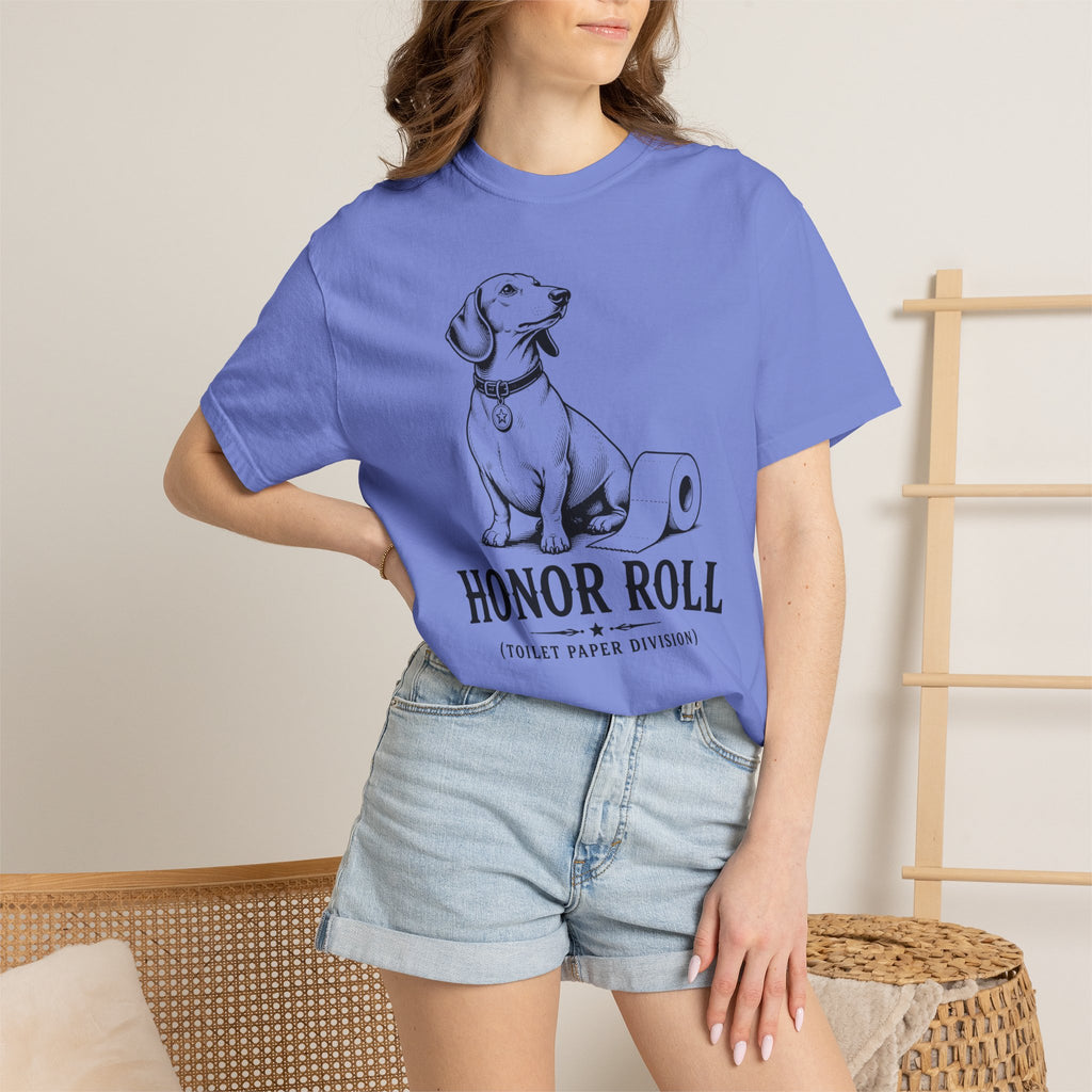 Honor Roll Toilet Paper Division Dachshund Shirt — The Educational Series