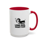 Long Dog Short Fuse — Funny Dachshund Coffee Mug | Doxie League