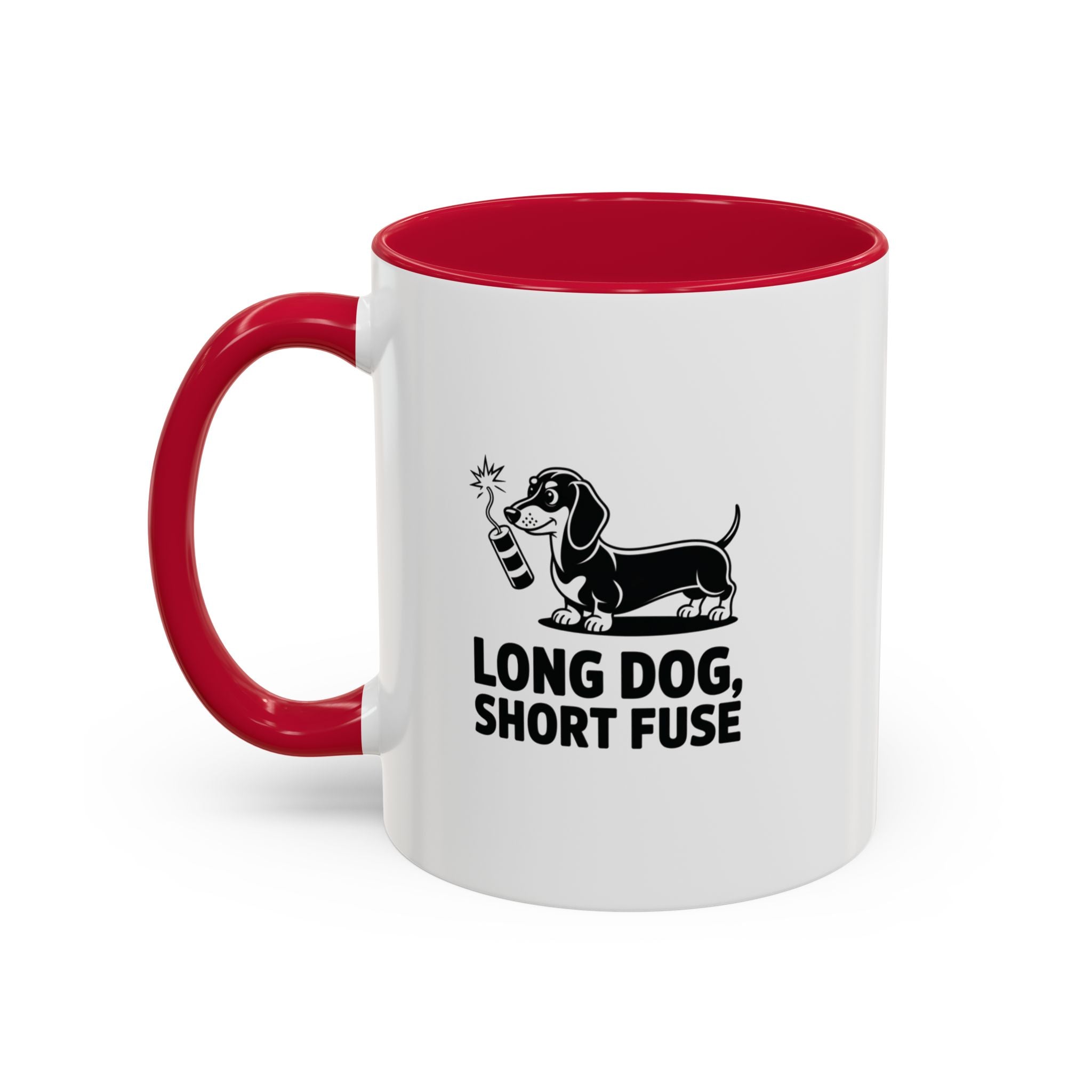 Long Dog Short Fuse — Funny Dachshund Coffee Mug | Doxie League