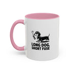 Long Dog Short Fuse — Funny Dachshund Coffee Mug | Doxie League