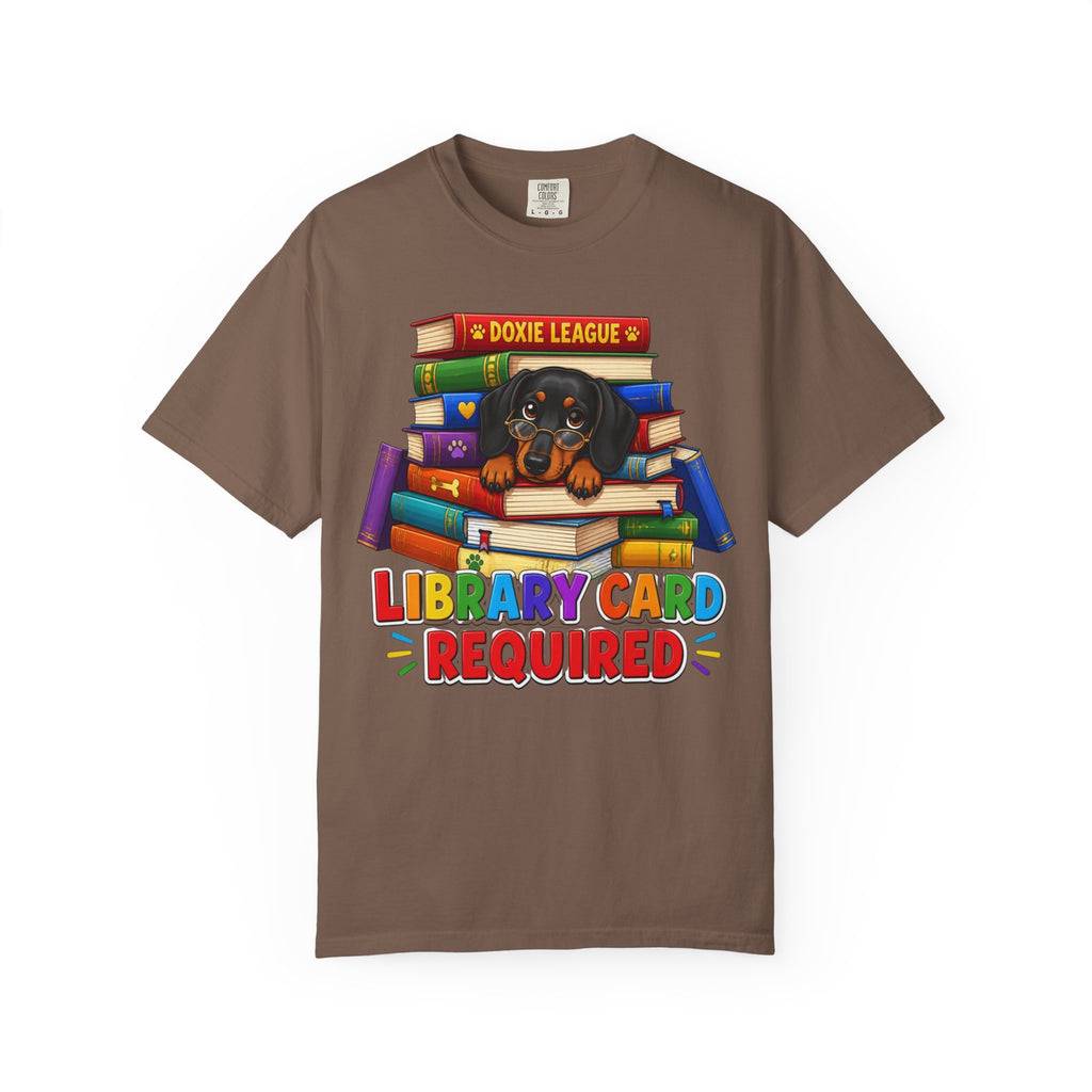 Library Card Required Dachshund Shirt — The Educational Series