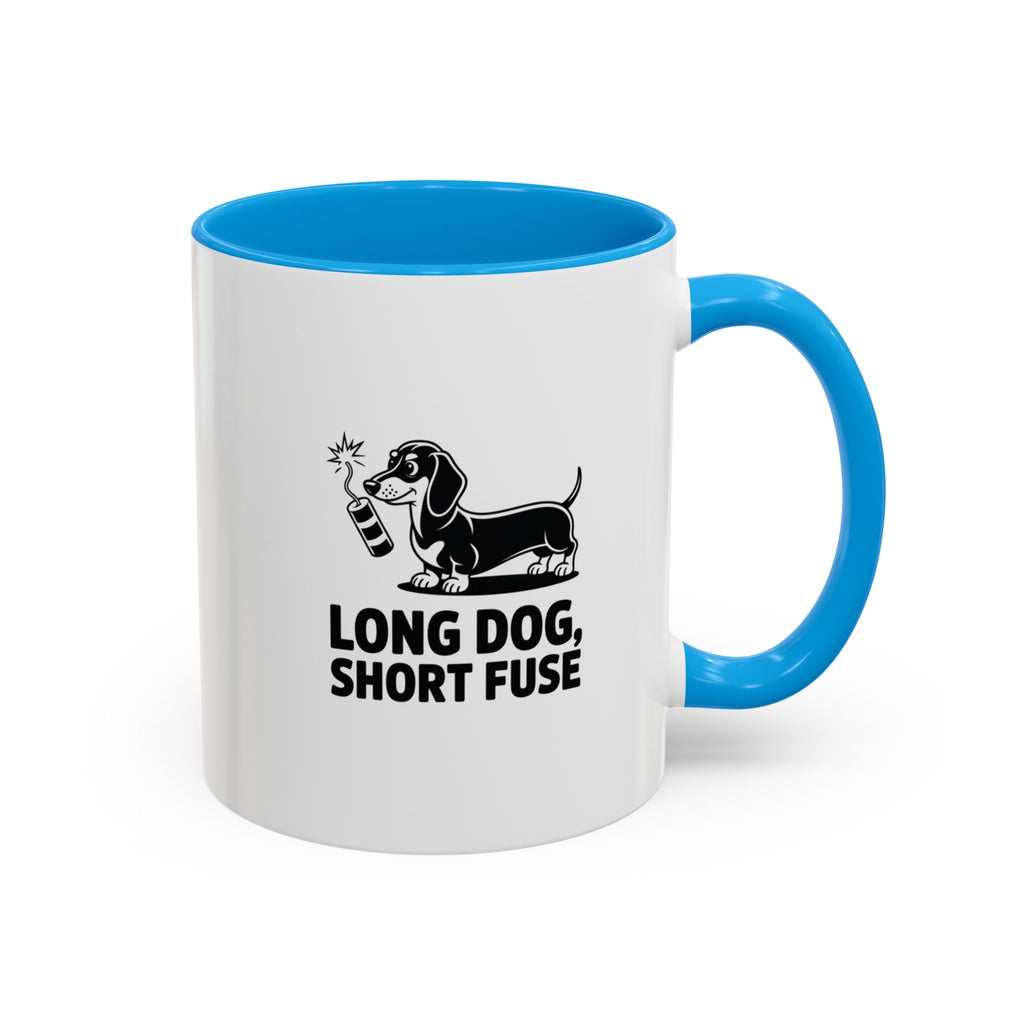 Long Dog Short Fuse — Funny Dachshund Coffee Mug | Doxie League
