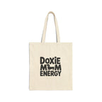 Doxie Mom Energy — Funny Dachshund Canvas Tote Bag | Doxie League