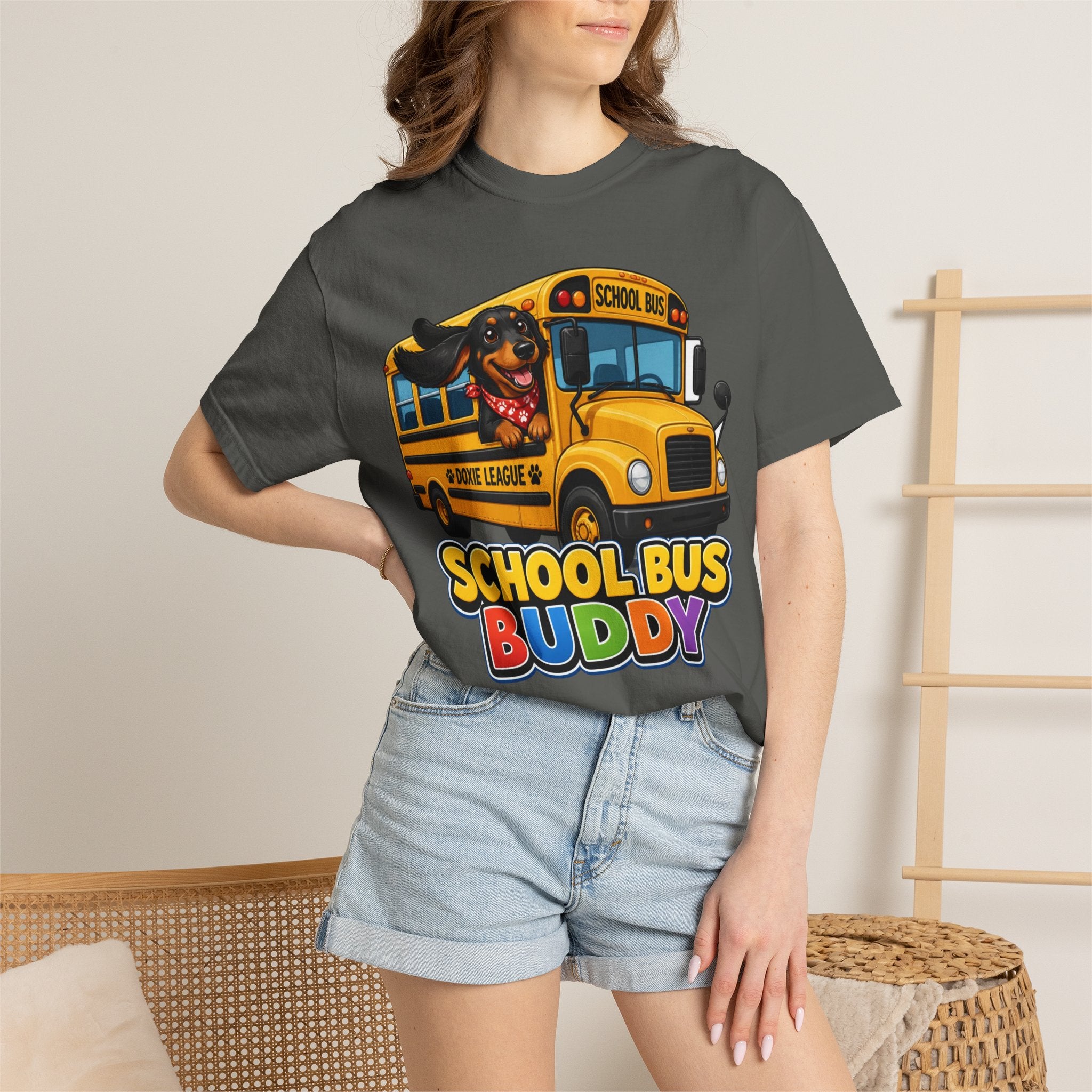School Bus Buddy Dachshund Shirt — The Educational Series