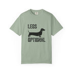 Legs Optional dachshund graphic t-shirt — funny wiener dog tee by Doxie League