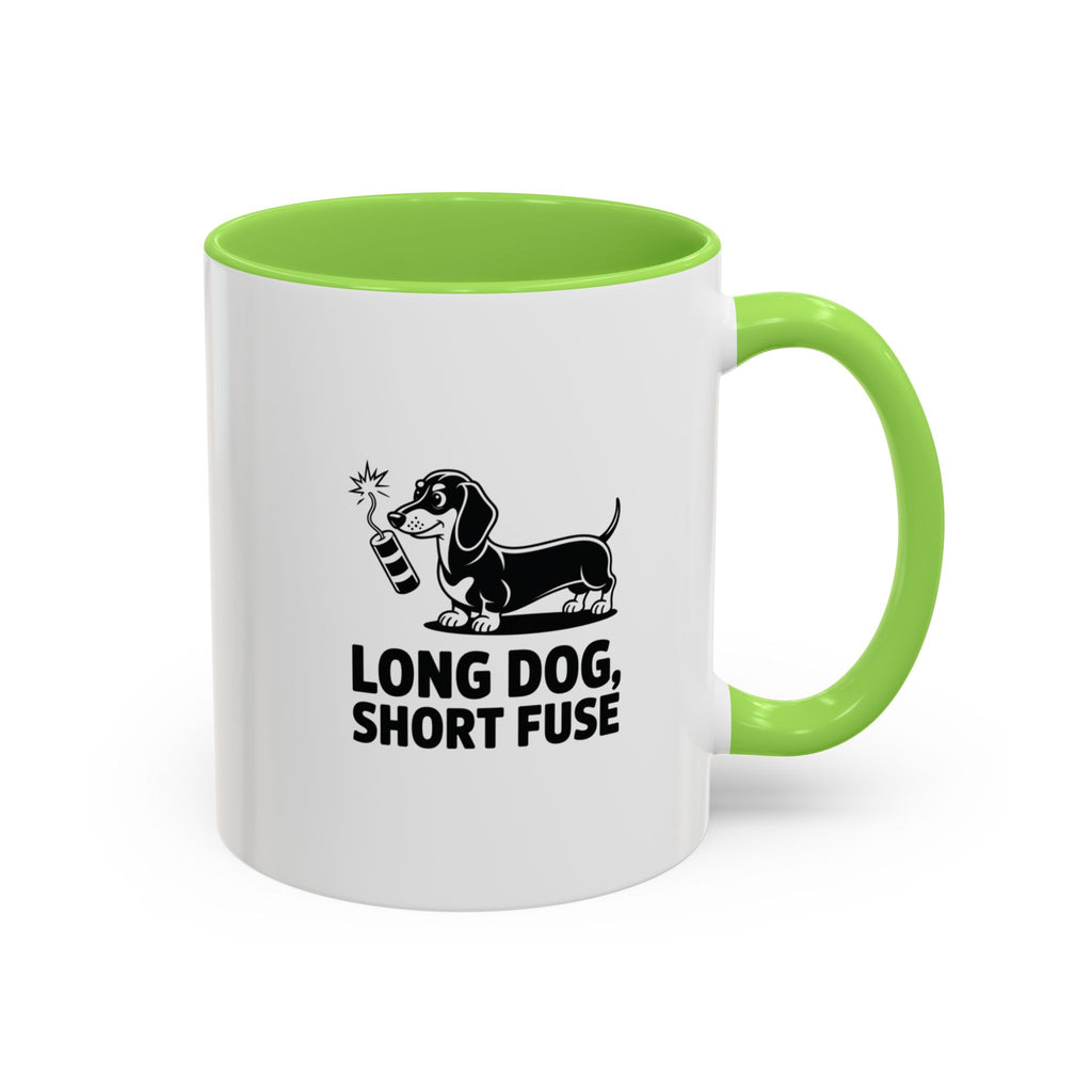Long Dog Short Fuse — Funny Dachshund Coffee Mug | Doxie League