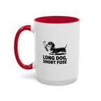Long Dog Short Fuse — Funny Dachshund Coffee Mug | Doxie League
