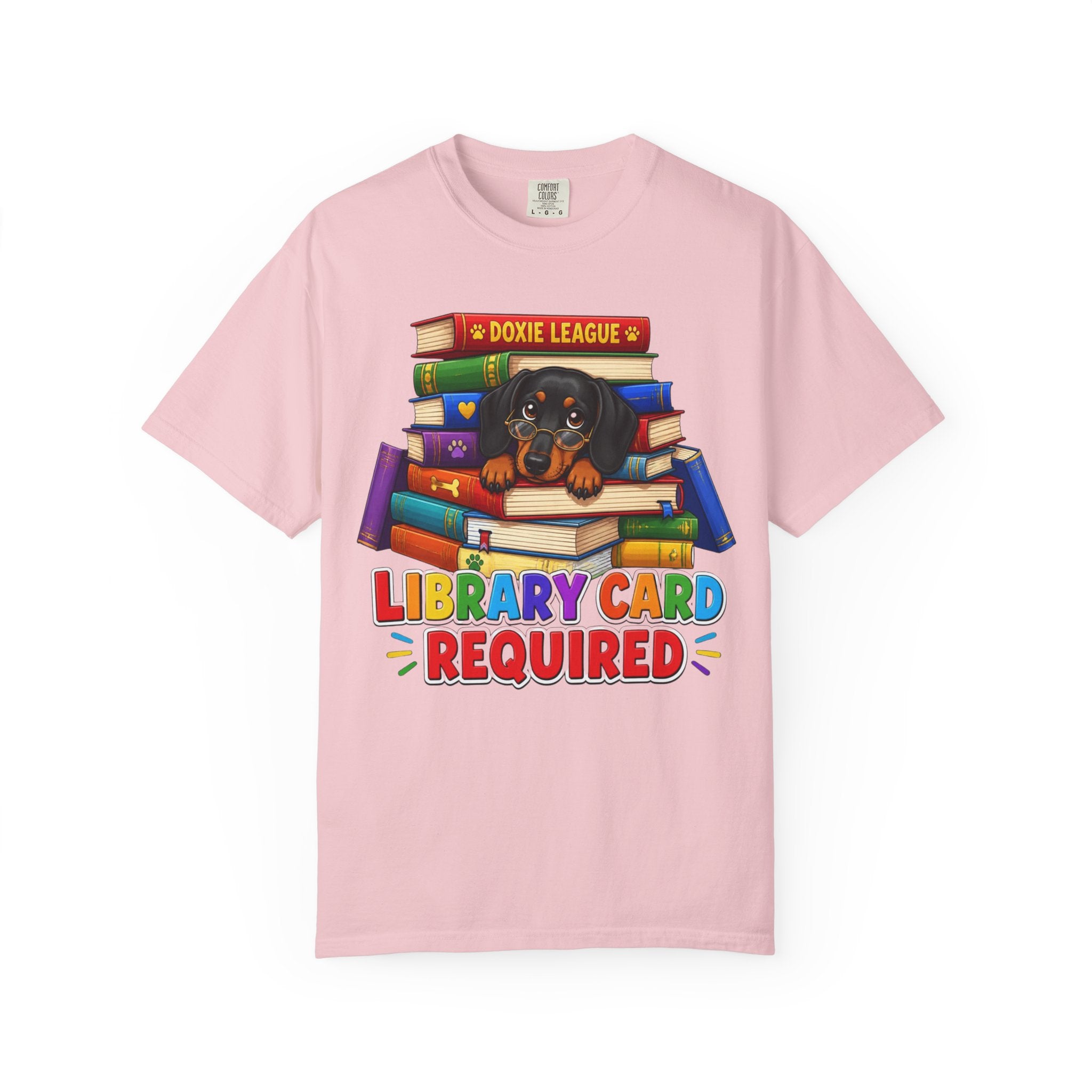 Library Card Required Dachshund Shirt — The Educational Series