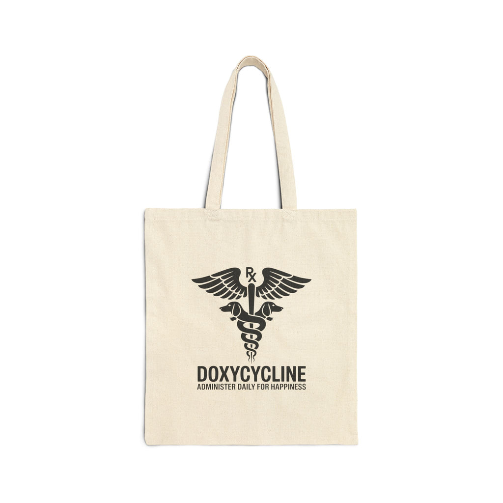 Doxycycline — Funny Dachshund Canvas Tote Bag | Doxie League