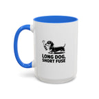 Long Dog Short Fuse — Funny Dachshund Coffee Mug | Doxie League