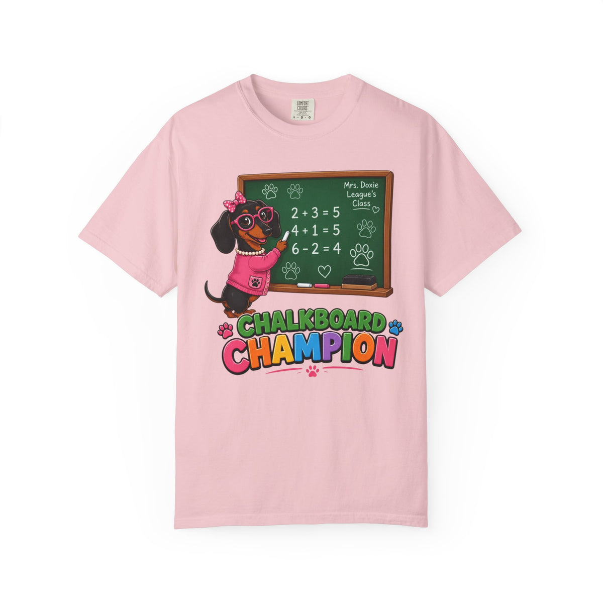 Chalkboard Champion Dachshund Shirt — The Educational Series