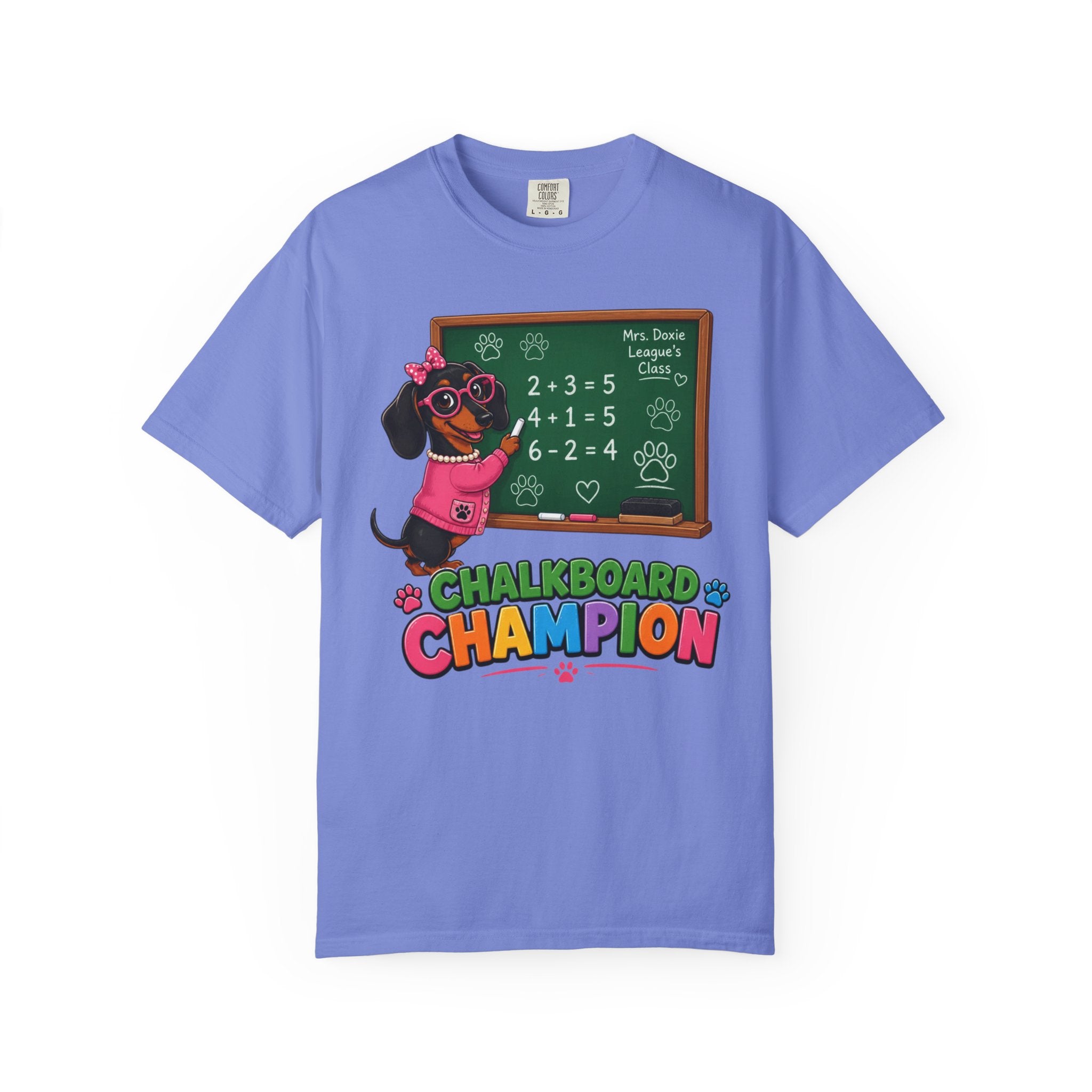 Chalkboard Champion Dachshund Shirt — The Educational Series