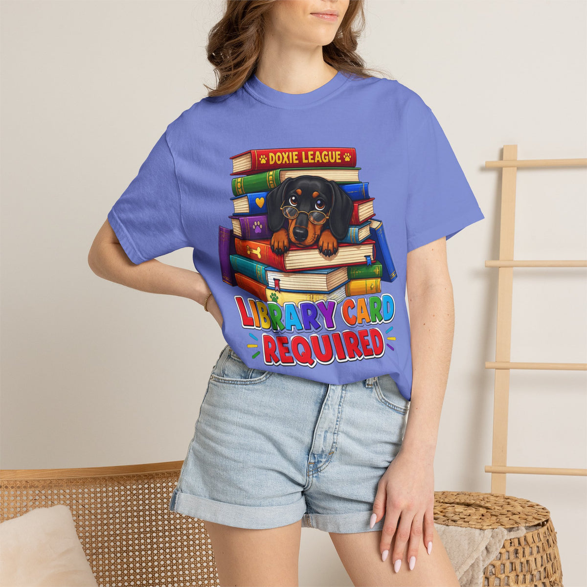 Library Card Required Dachshund Shirt — The Educational Series
