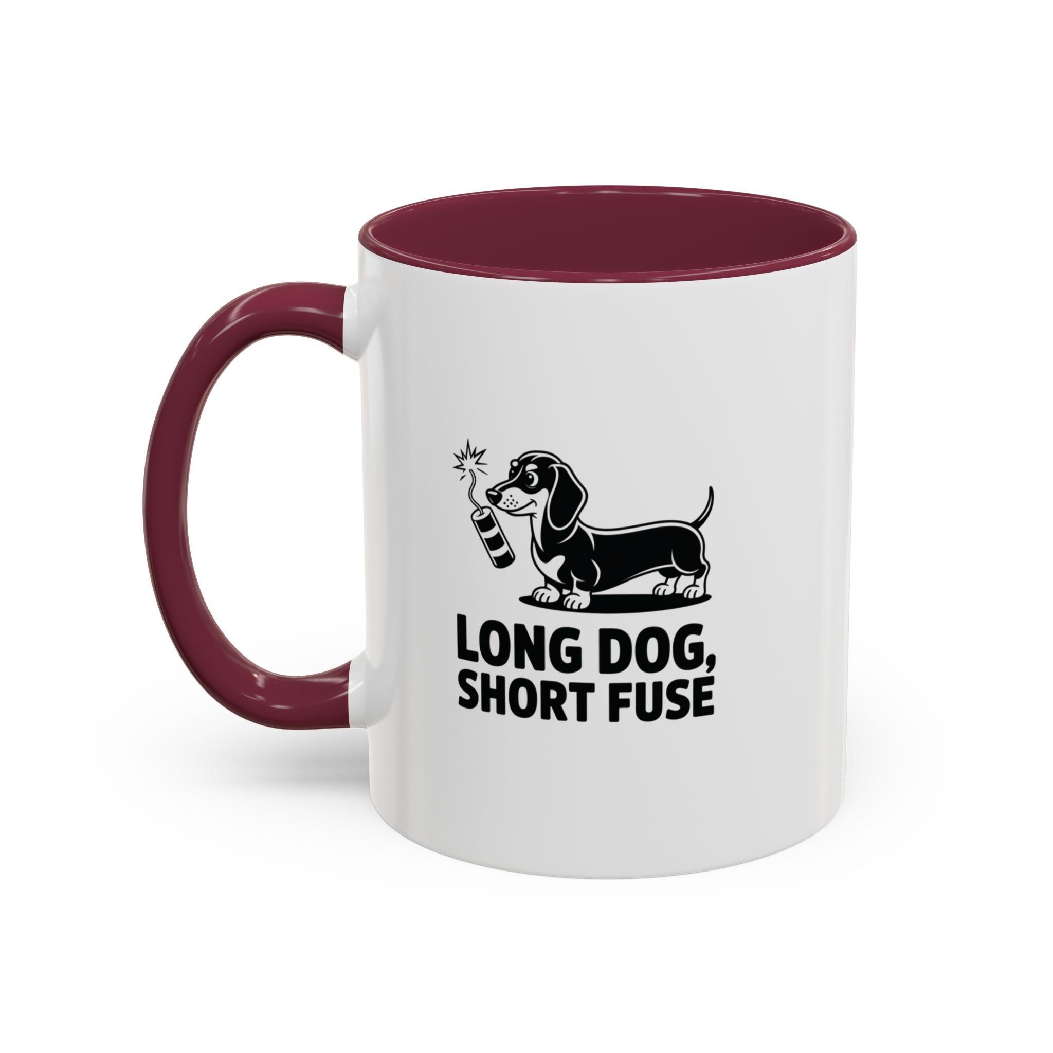 Long Dog Short Fuse — Funny Dachshund Coffee Mug | Doxie League